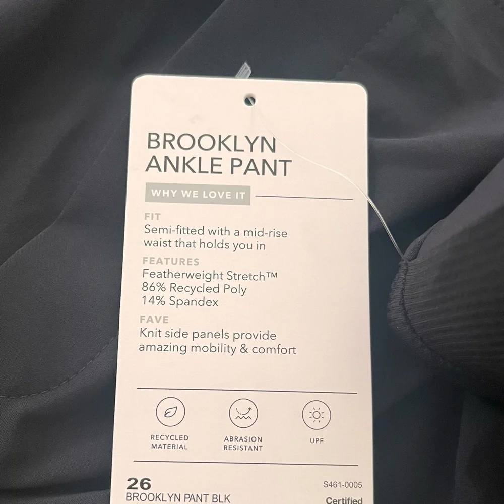 Athleta Brooklyn black ankle pants Sz 26 plus size pockets NWT NEW - Picture 8 of 13